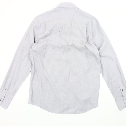 Jeff Banks Men's Grey Long Sleeve 15.5 Shirt