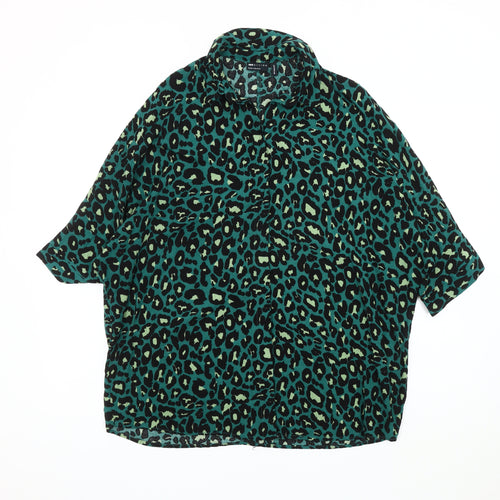 ASOS Design Women's Multicoloured Animal Print Blouse UK 6