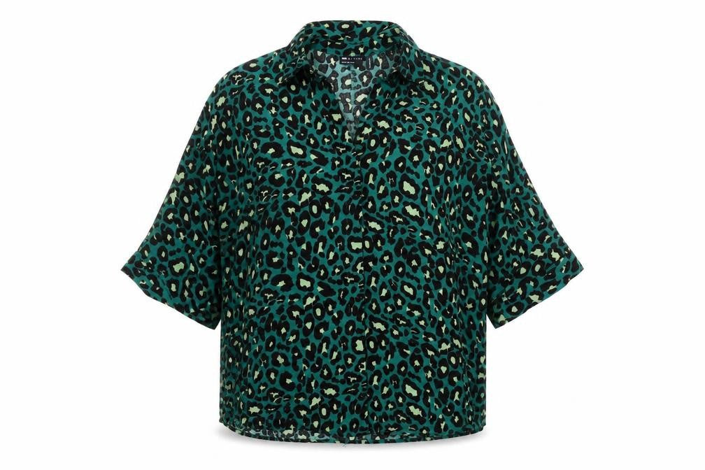 Front view of ASOS Design Women's Multicoloured Animal Print Blouse UK 6