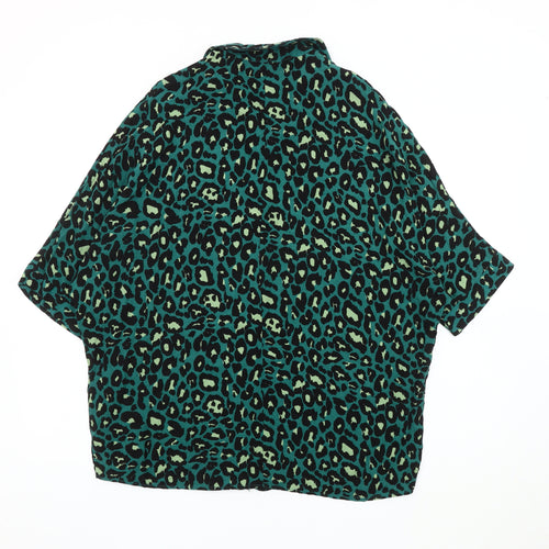 ASOS Design Women's Multicoloured Animal Print Blouse UK 6