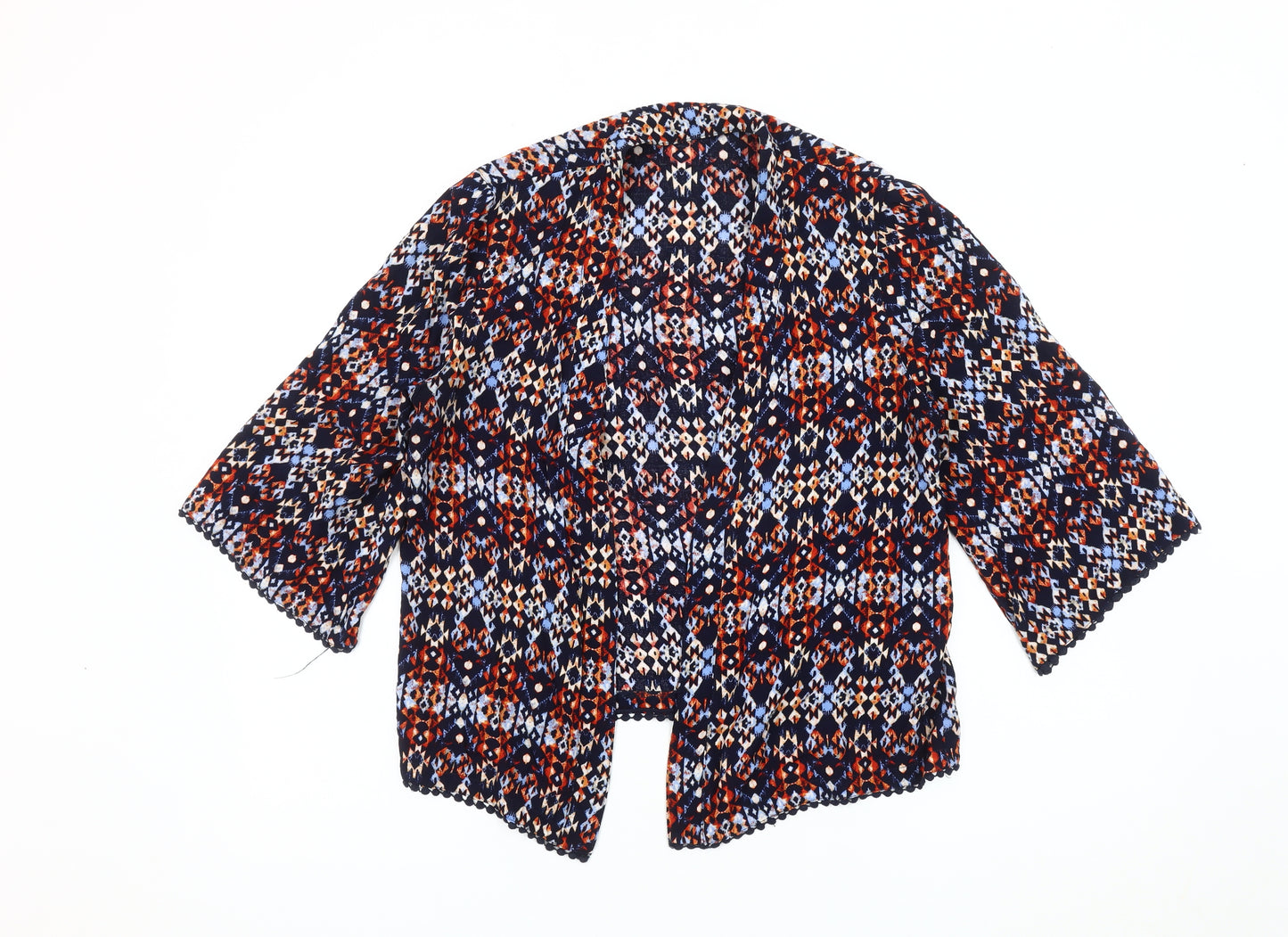 New Look Women's Geometric Multicolour Jacket Size 10