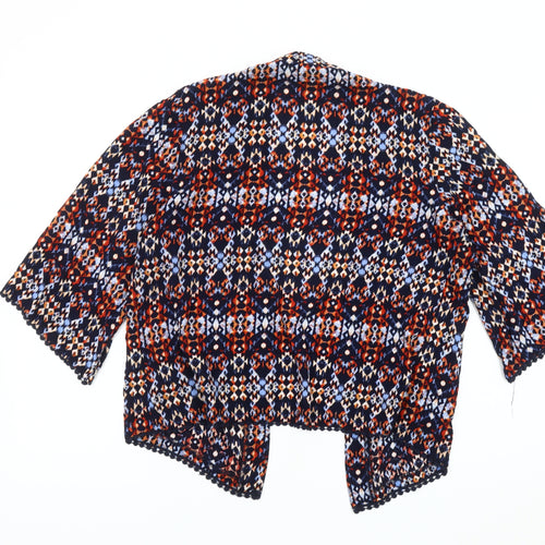 New Look Women's Geometric Multicolour Jacket Size 10
