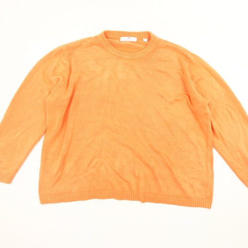 Julipa Women's Plus Orange Pullover Jumper Size 28/30