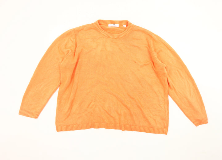 Julipa Women's Plus Orange Pullover Jumper Size 28/30