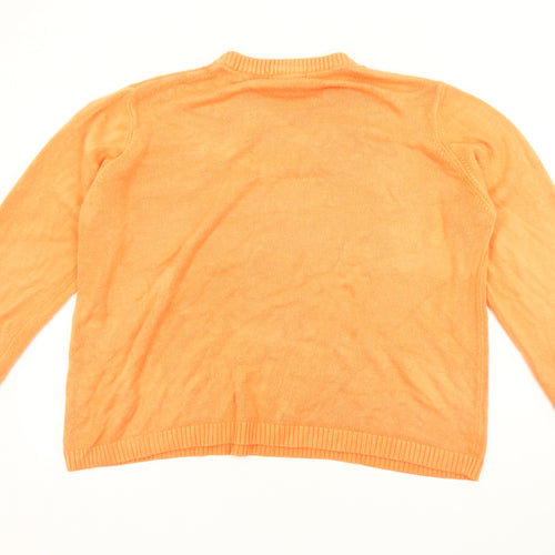 Julipa Women's Plus Orange Pullover Jumper Size 28/30