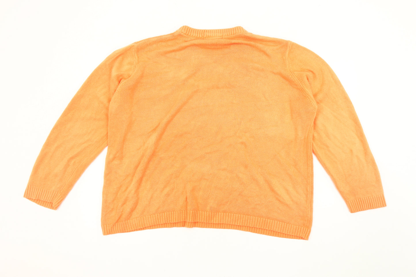 Julipa Women's Plus Orange Pullover Jumper Size 28/30