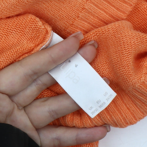 Julipa Women's Plus Orange Pullover Jumper Size 28/30