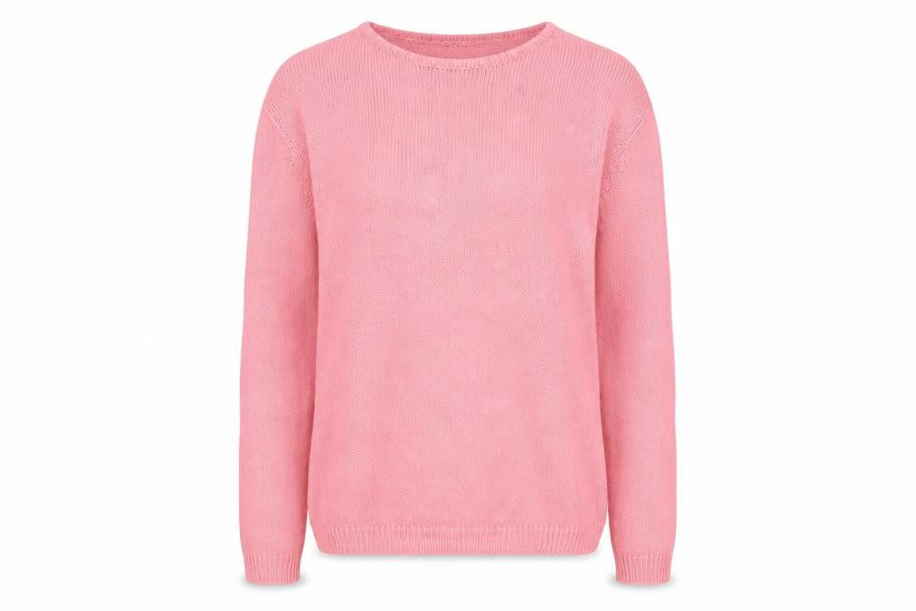Front view of EWM Women's Pink Cotton jumper, size S