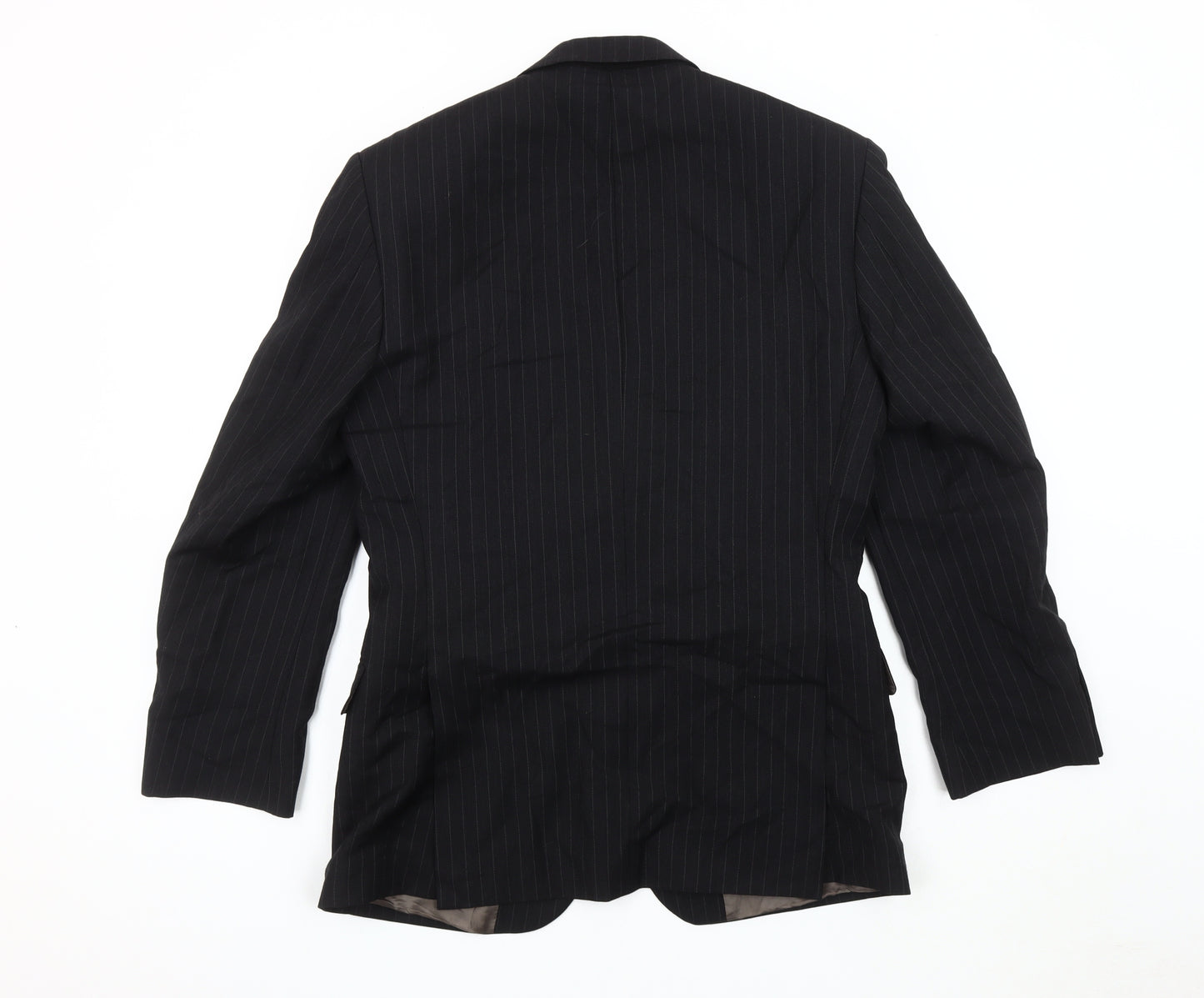 Marks and Spencer Men's Black Striped Jacket, 36R