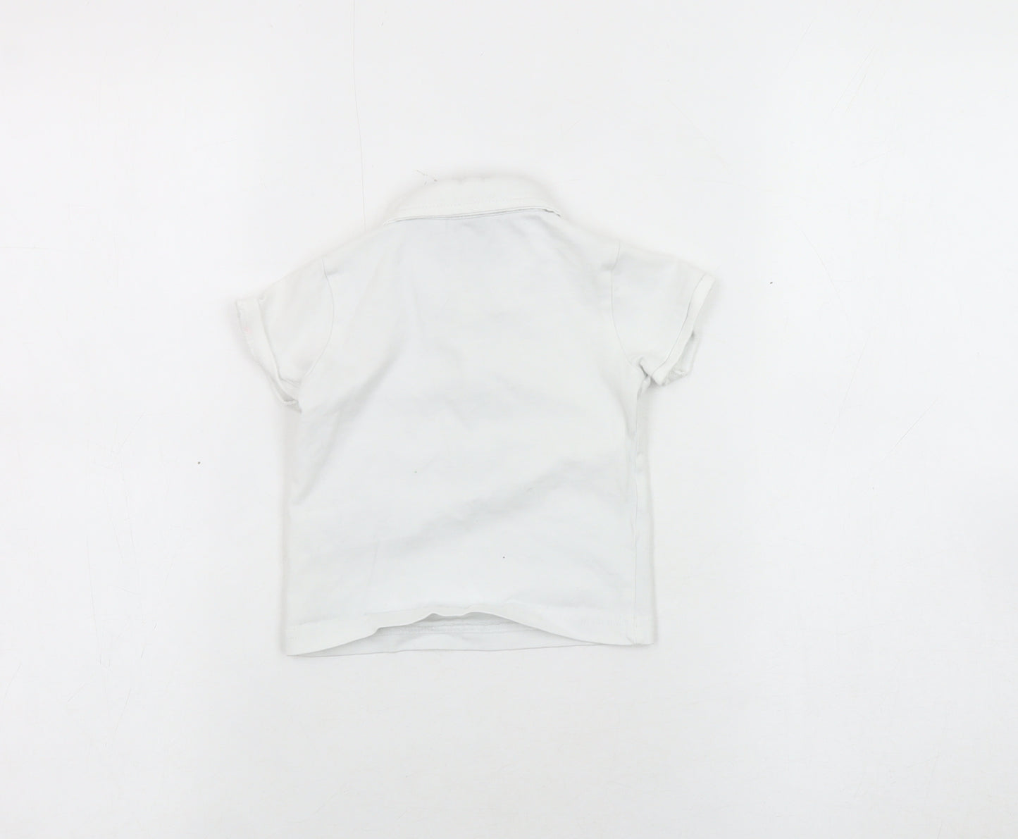 Jasper Conran Unisex White Polo Shirt 9-12 Months, Cotton