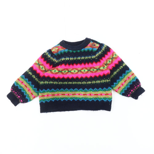 Gap Unisex Baby Multicoloured Fair Isle Jumper 3-6 Months