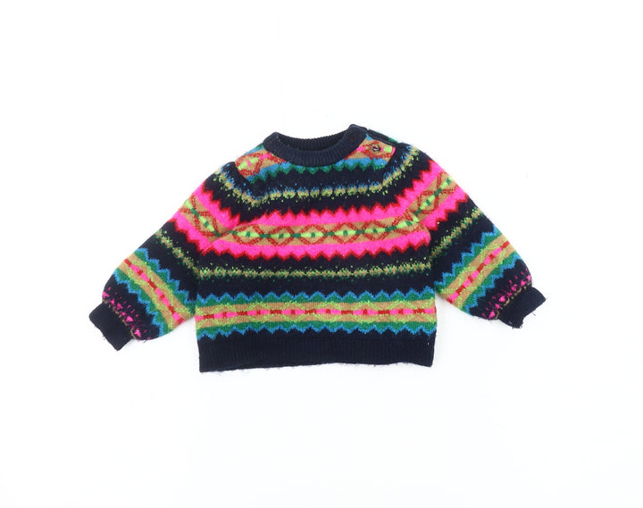 Gap Unisex Baby Multicoloured Fair Isle Jumper 3-6 Months