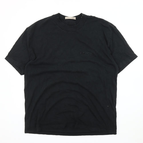 Essentials Men's Black XL T-Shirt - Logo Solid Crew Neck
