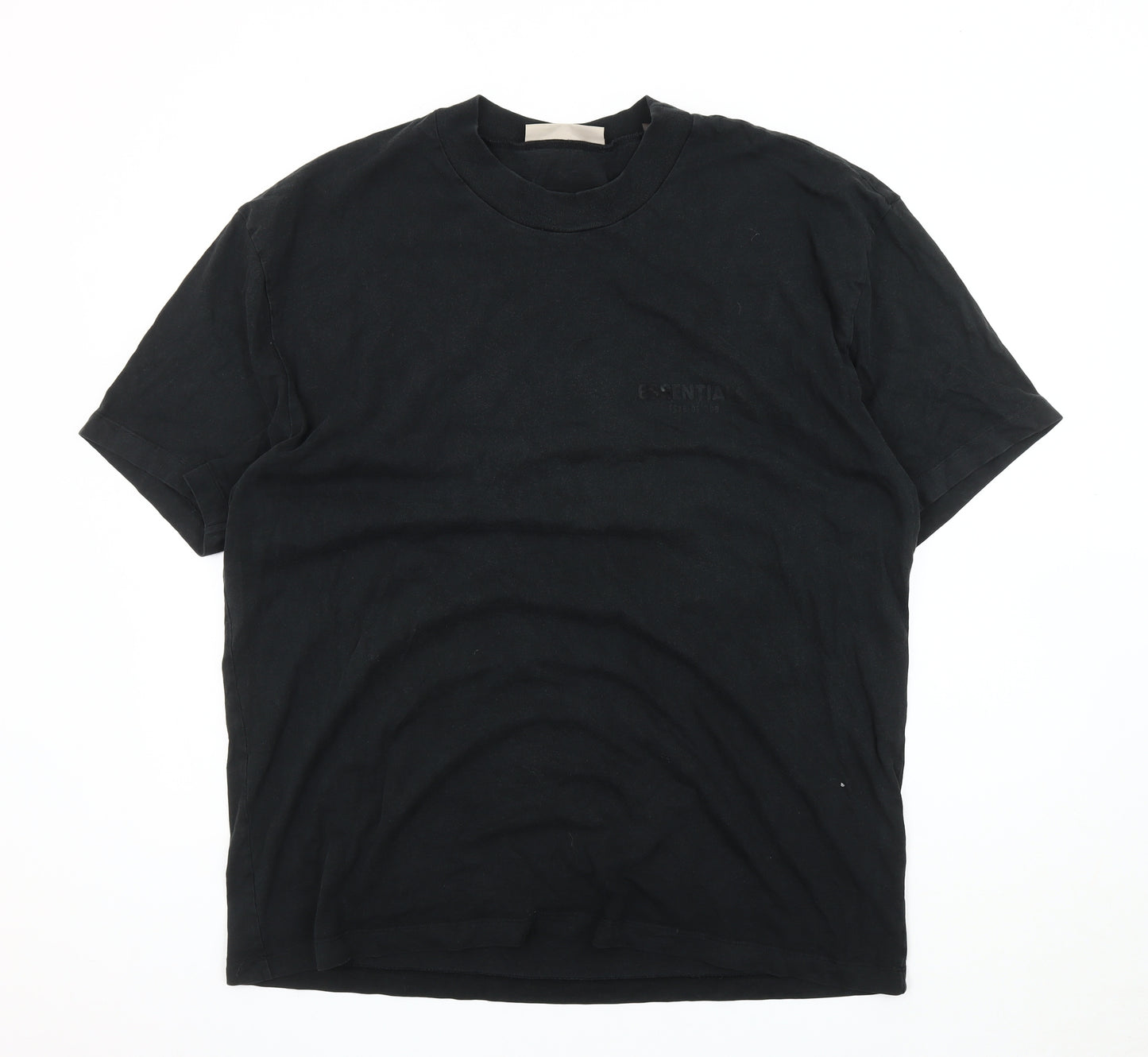 Essentials Men's Black XL T-Shirt - Logo Solid Crew Neck