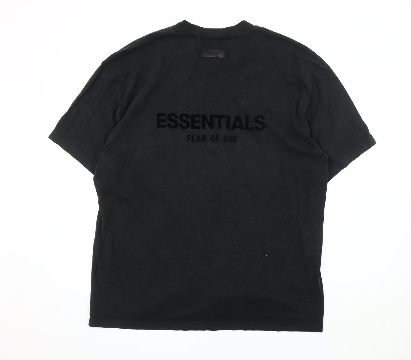 Essentials Men's Black XL T-Shirt - Logo Solid Crew Neck