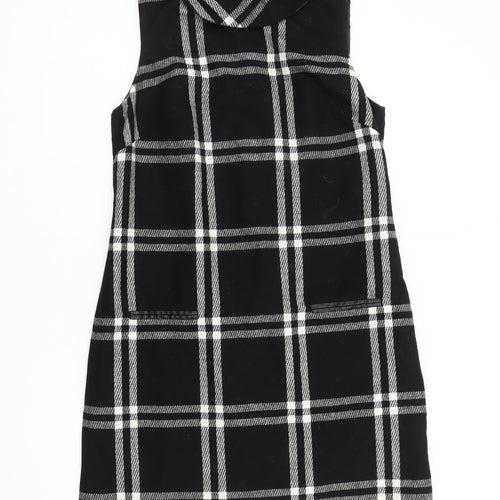 Next Women's Black Check Shift Dress, Size 12 - Elegant Style