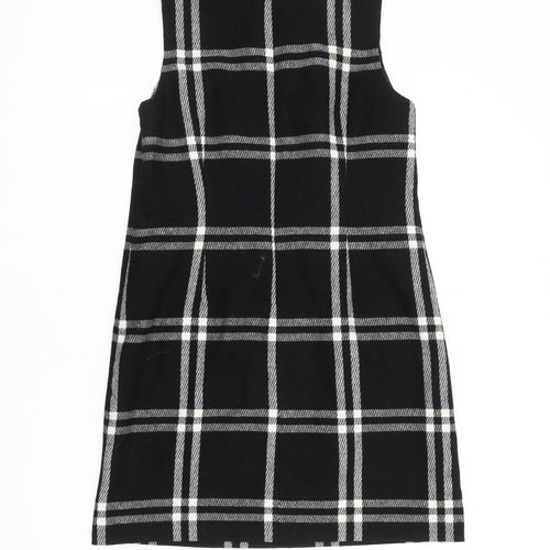 Next Women's Black Check Shift Dress, Size 12 - Elegant Style