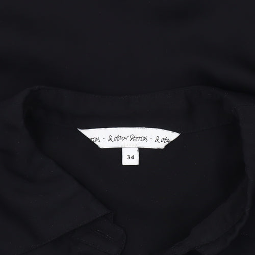 & Other Stories Women's Black Button-Up Shirt, Size 6