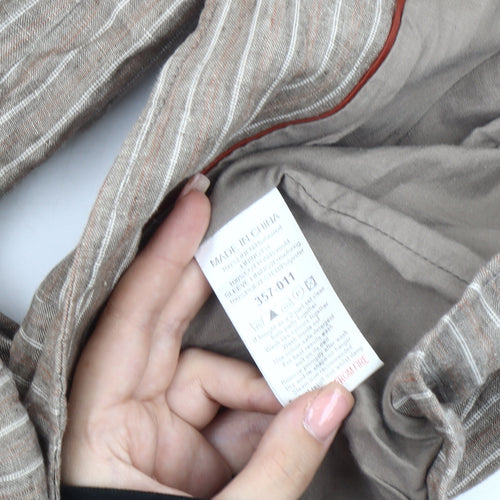Next Women Brown Striped Suit Jacket, Size 10