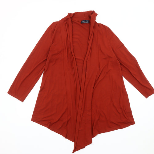Saloos Women's Red Open Front Cardigan, M, Long Sleeve, Viscose Blend