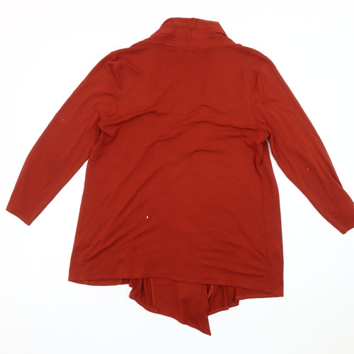 Saloos Women's Red Open Front Cardigan, M, Long Sleeve, Viscose Blend