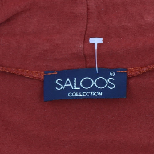 Saloos Women's Red Open Front Cardigan, M, Long Sleeve, Viscose Blend