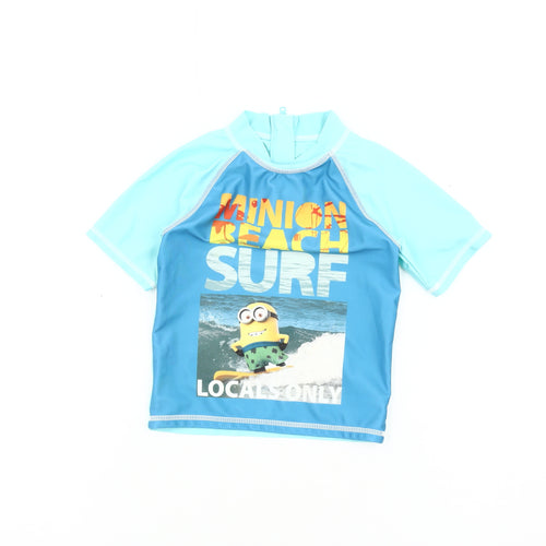 Despicable Me Boys Blue Minions Rash Guard 5-6 Years