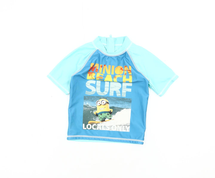 Despicable Me Boys Blue Minions Rash Guard 5-6 Years
