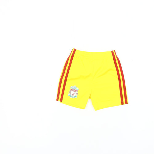 Adidas Boys Yellow Athletic Football Shorts Size 12