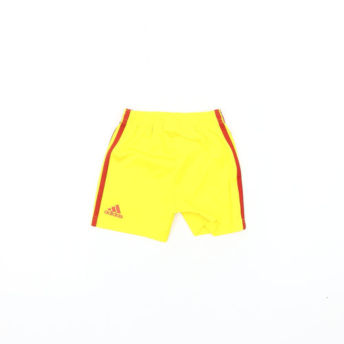 Adidas Boys Yellow Athletic Football Shorts Size 12