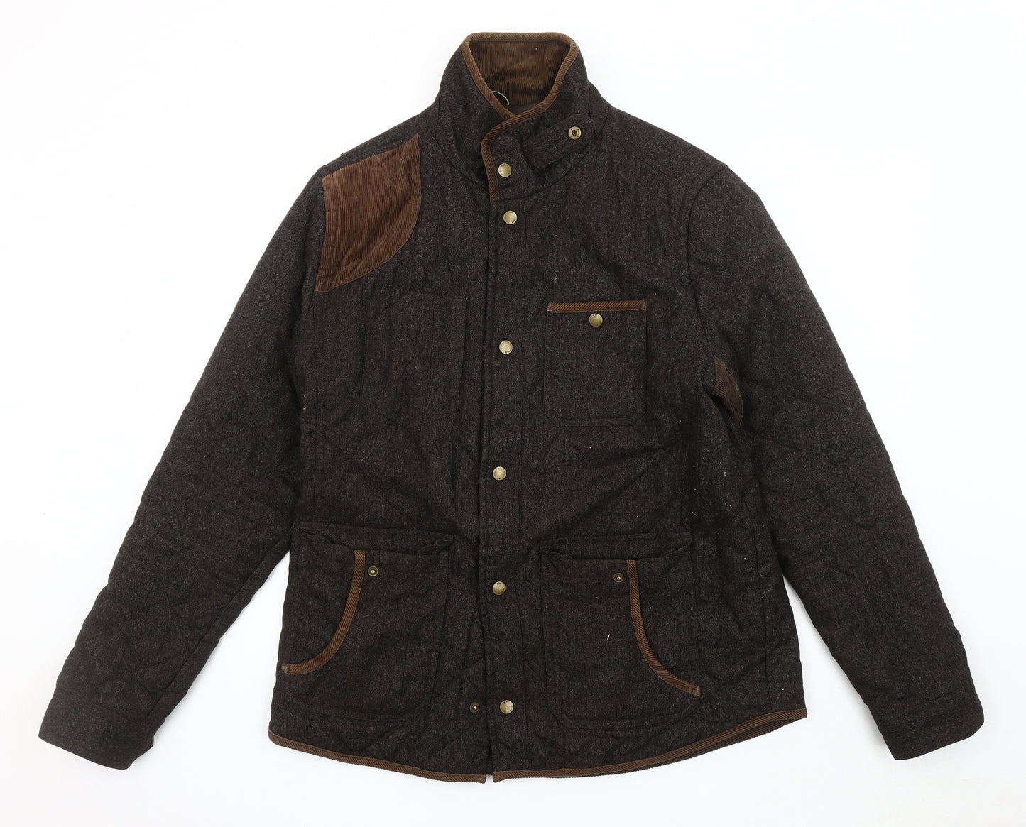Red Herring Men's Brown Quilted Jacket Large