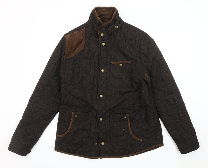 Red Herring Men's Brown Quilted Jacket Large