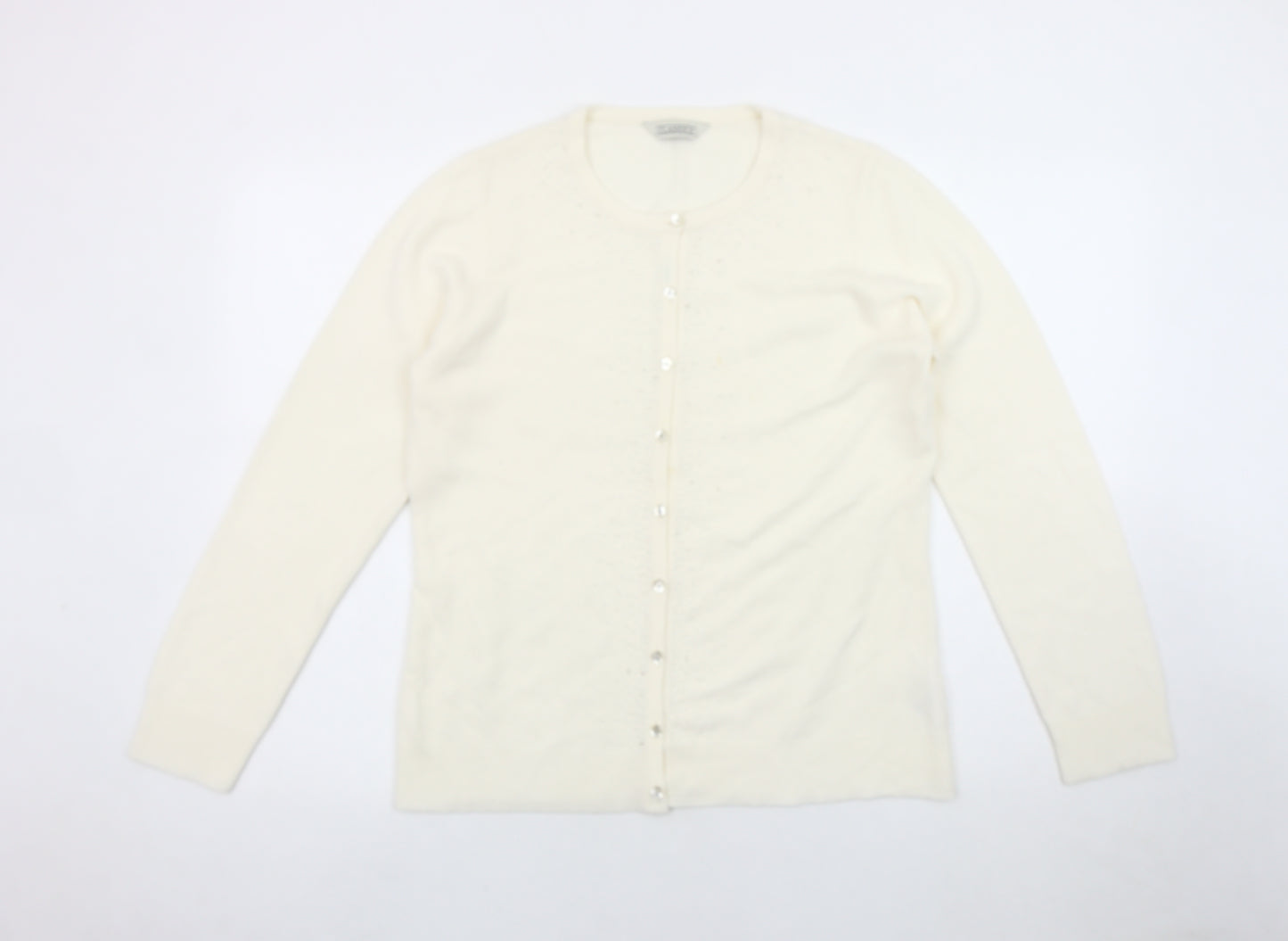 BHS Ivory Women's Cardigan Size 14 Button Knit