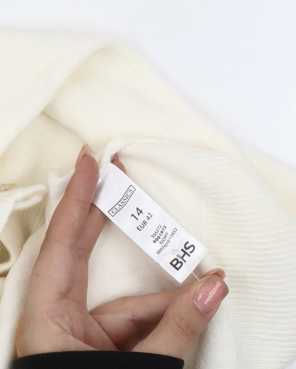 BHS Ivory Women's Cardigan Size 14 Button Knit
