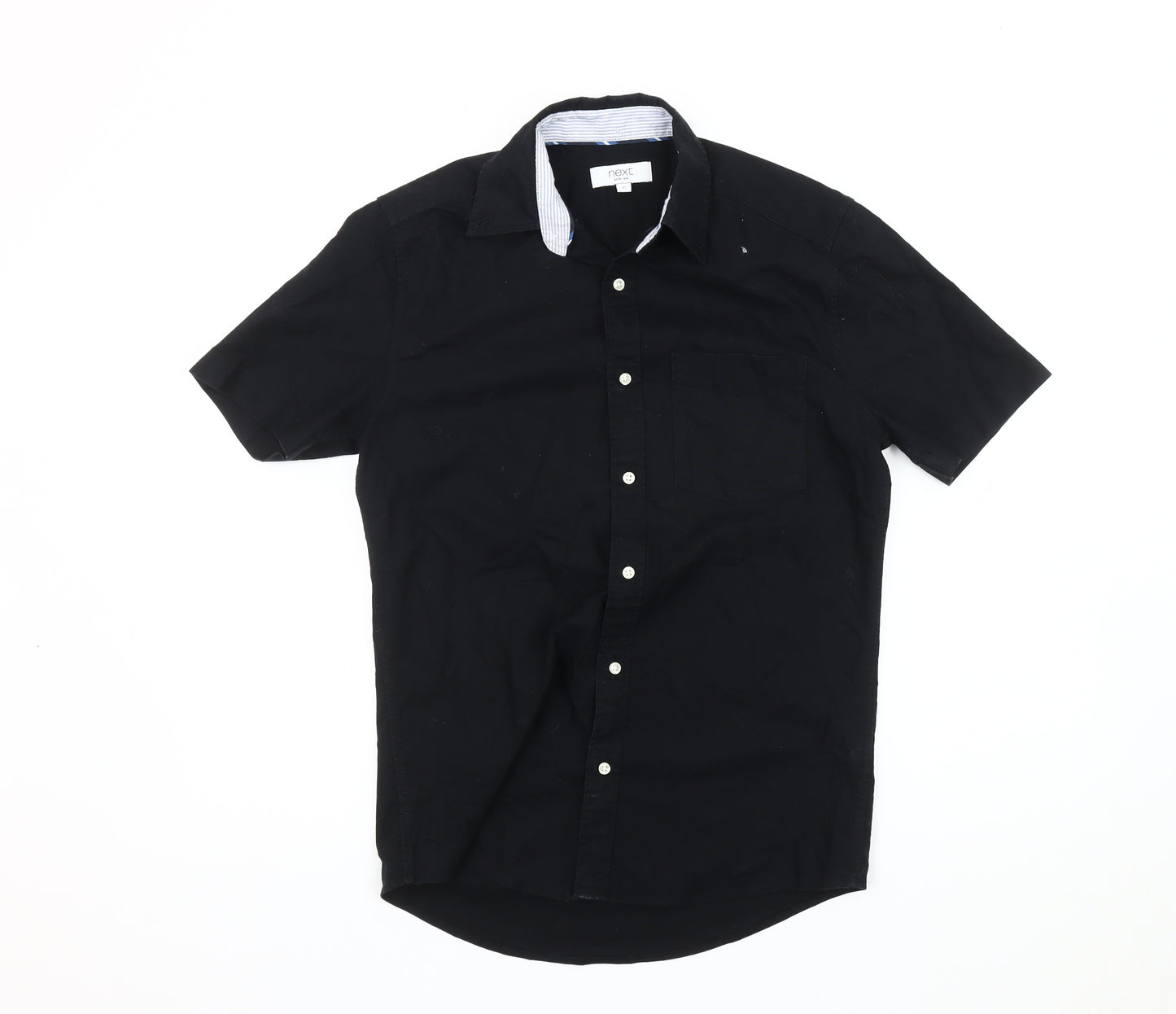 Next Men's Black XS Short Sleeve Shirt