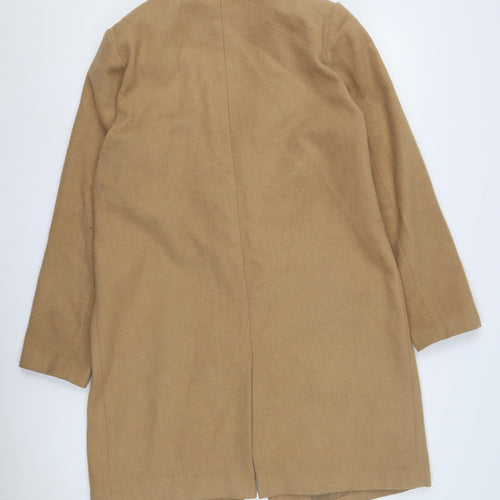 New Look Women's Beige Wool Overcoat Size 14