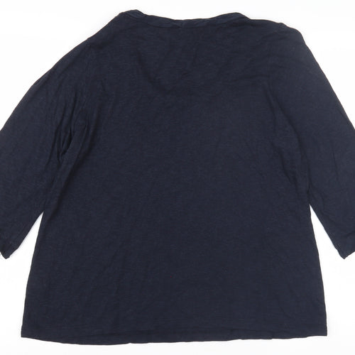 Marks and Spencer Women's Blue Beaded Blouse Size 18