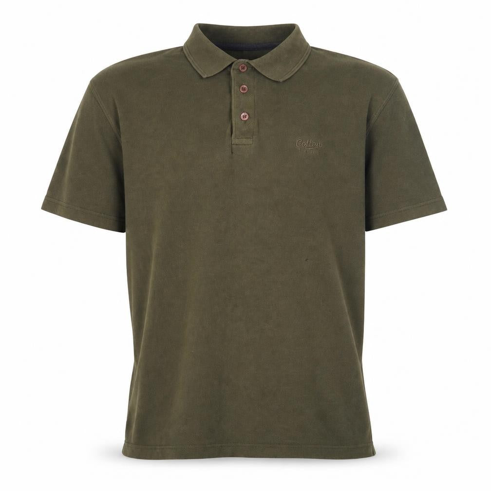 Front view of Cotton Traders Men's Green Polo Shirt - M