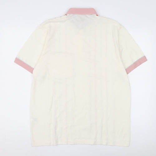 Gabicci Collezione Men's Polo, Ivory, Medium, Striped