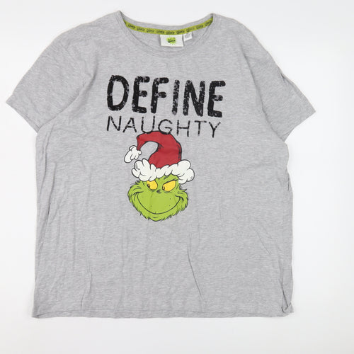 The Grinch Christmas Grey XL T-Shirt Unisex Adults