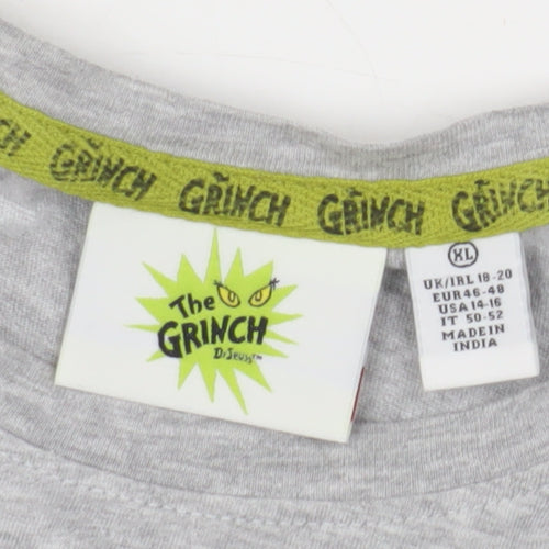 The Grinch Christmas Grey XL T-Shirt Unisex Adults