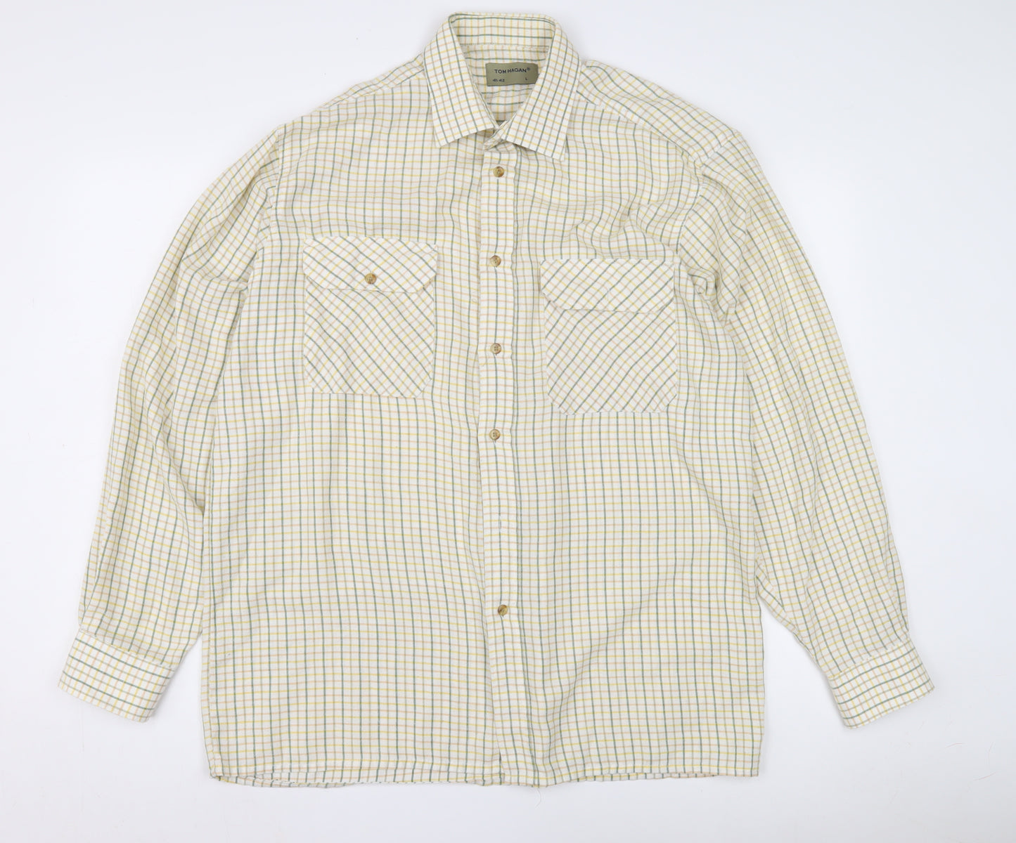 Tom Hagan Men's Multicoloured Check Shirt L