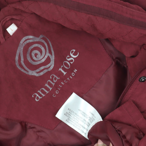 Anna Rose Women's Red Parka Coat, L, Hooded