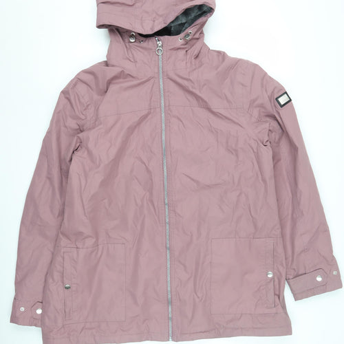 Regatta Women's Pink Hooded Rain Coat Jacket Size 12