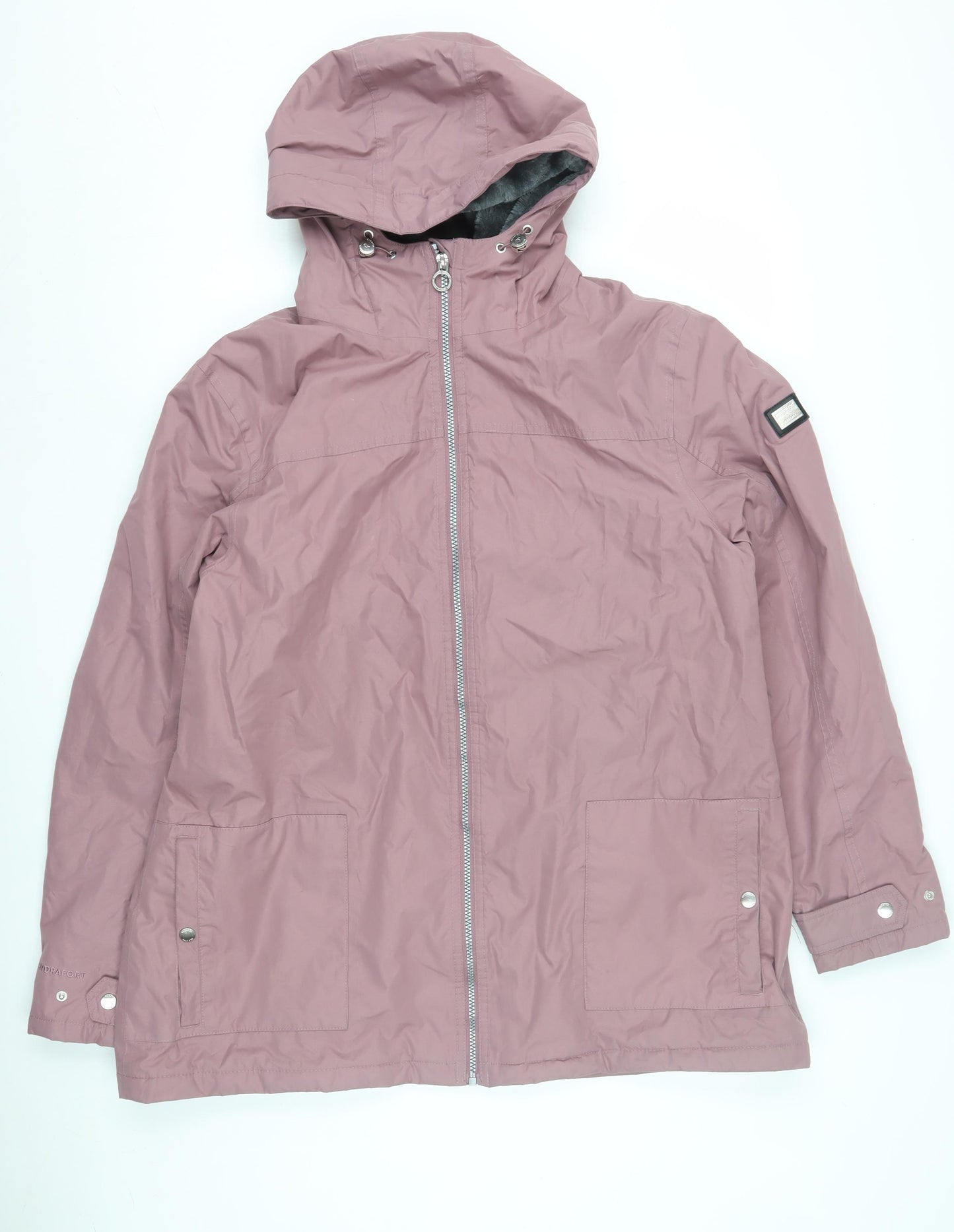 Regatta Women's Pink Hooded Rain Coat Jacket Size 12