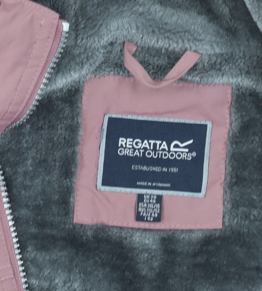 Regatta Women's Pink Hooded Rain Coat Jacket Size 12