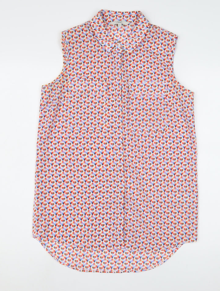 Next Women’s Multicoloured Collared Sleeveless Blouse