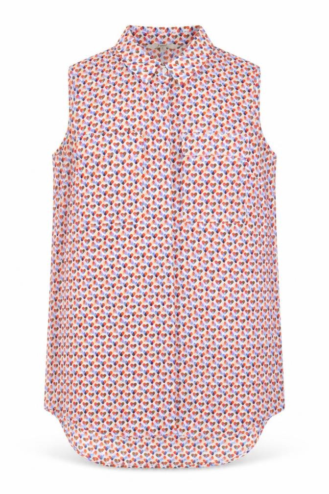 Front view of Next Women’s Multicoloured Collared Sleeveless Blouse
