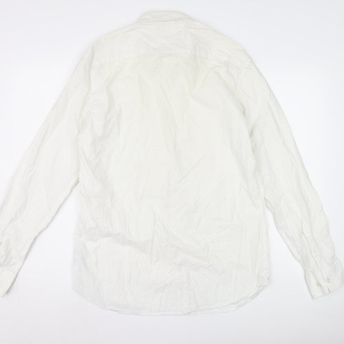 French Connection Men's Ivory Shirt L, Button-Up