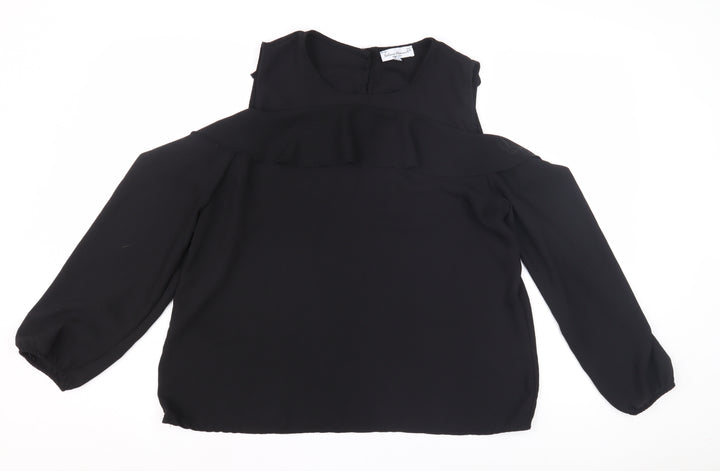 Sabina Diamant Women's Black Blouse, Medium, Casual, Excellent